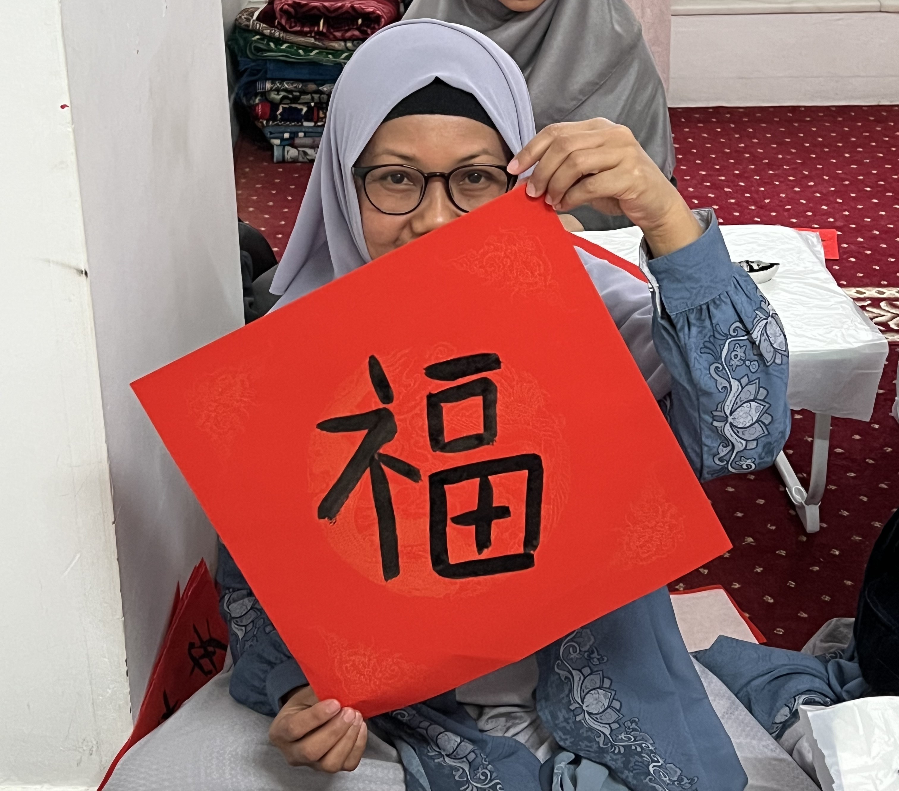 Chinese calligraphy and spring scrolls