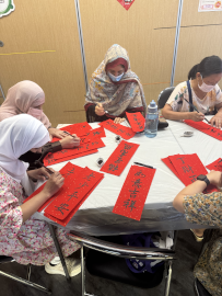 Chinese calligraphy and spring scrolls